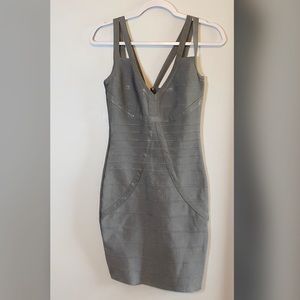 Gray Bandage Midi Dress